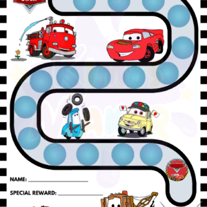 Cars potty training template
