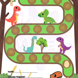 Dinosaur potty training template