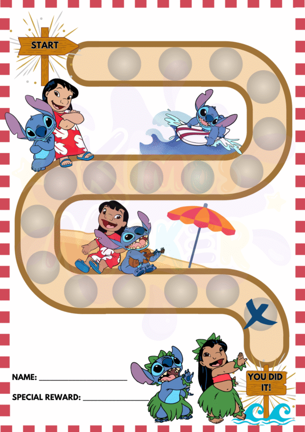 Lilo & Stitch potty training template