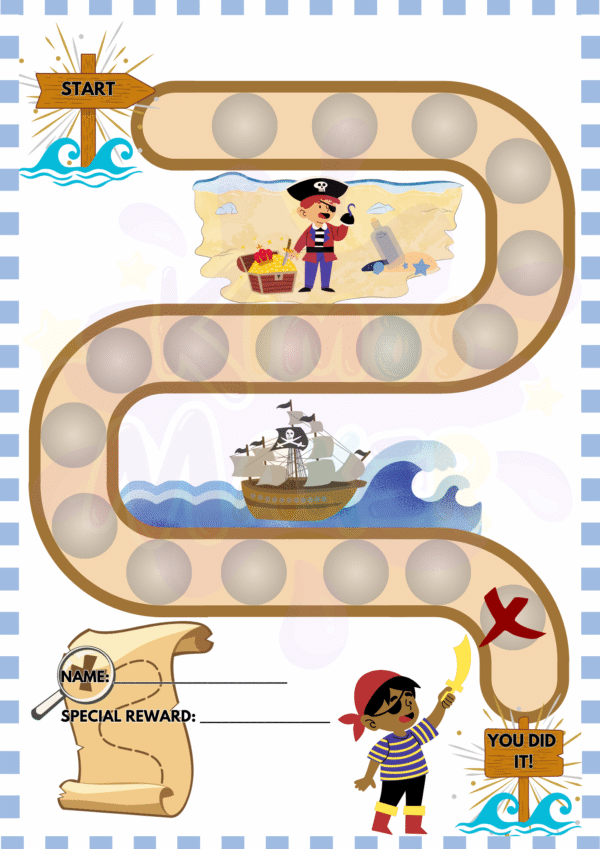Pirate potty training template