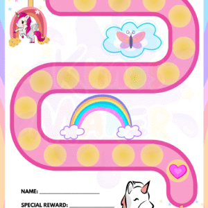 Unicorn potty training template