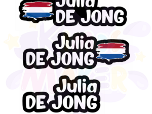 Personalized Name Flag Sticker – Waterproof Laminated Vinyl Decal